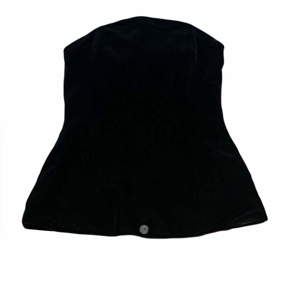 Vintage CHANEL Velvet Strapless Top Size 0